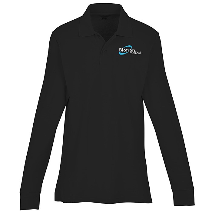 Custom Palo Cotton Pique Long Sleeve Polo - Men's