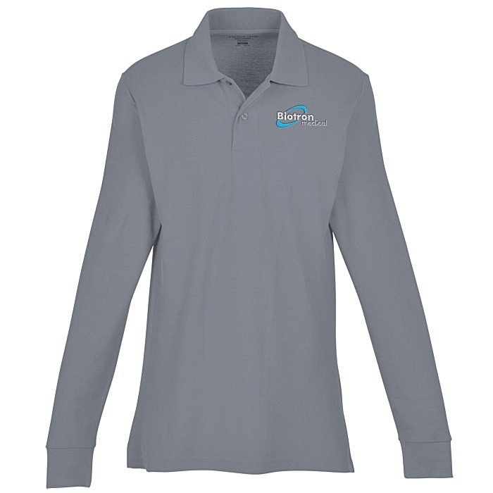 Custom Palo Cotton Pique Long Sleeve Polo - Men's