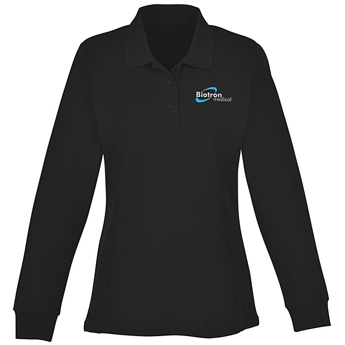 Custom Palo Cotton Pique Long Sleeve Polo - Ladies'