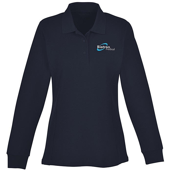 Custom Palo Cotton Pique Long Sleeve Polo - Ladies'