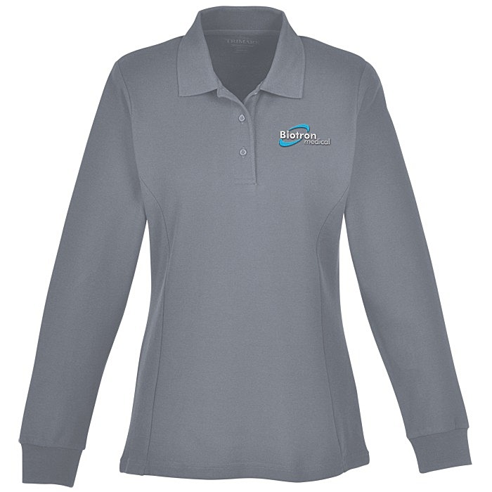 Custom Palo Cotton Pique Long Sleeve Polo - Ladies'