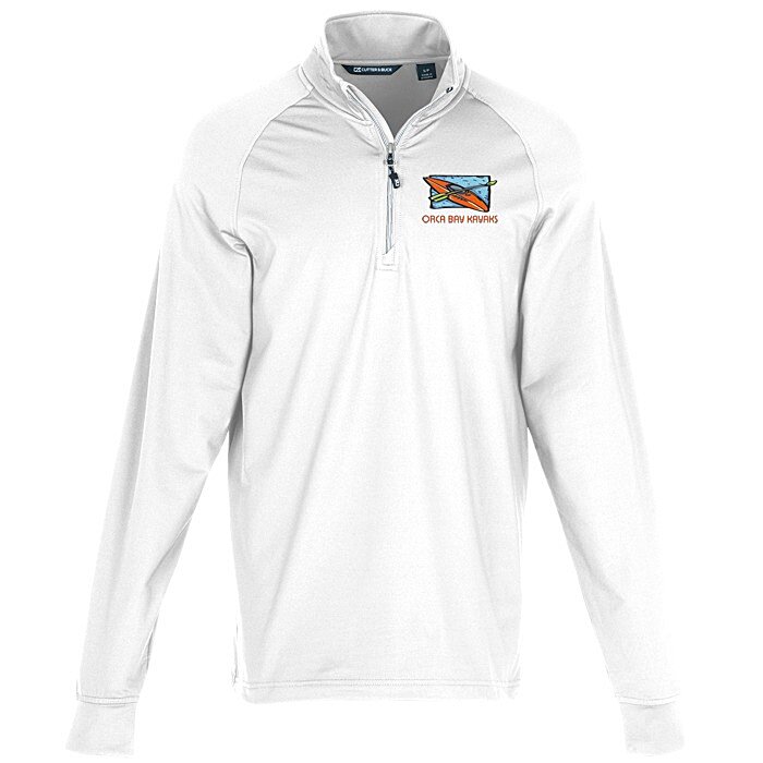 Custom Cutter & Buck Adapt Knit Stretch 1/4-Zip Pullover - Men's