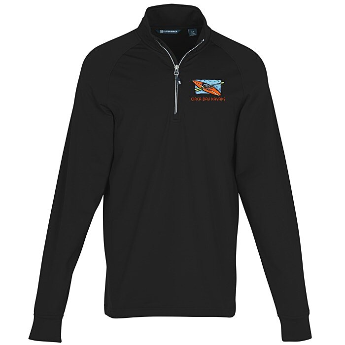 Custom Cutter & Buck Adapt Knit Stretch 1/4-Zip Pullover - Men's