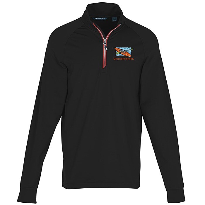 Custom Cutter & Buck Adapt Knit Stretch 1/4-Zip Pullover - Men's