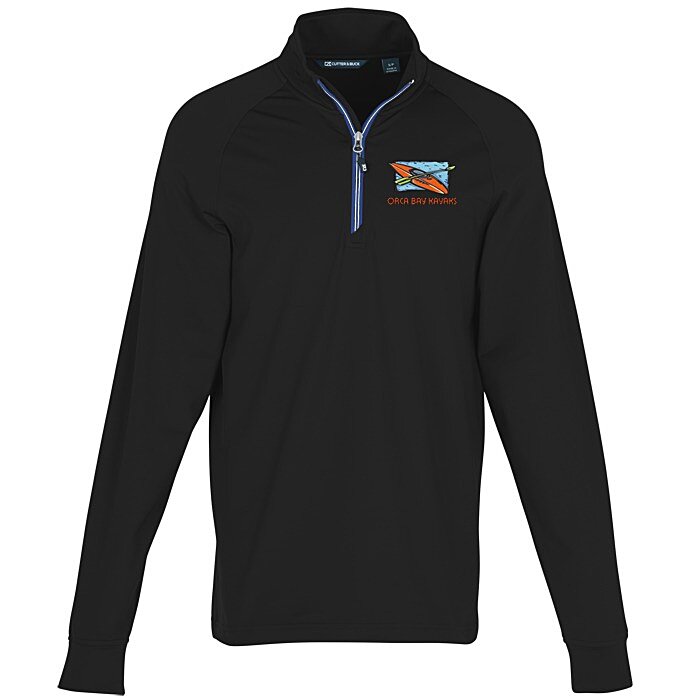 Custom Cutter & Buck Adapt Knit Stretch 1/4-Zip Pullover - Men's