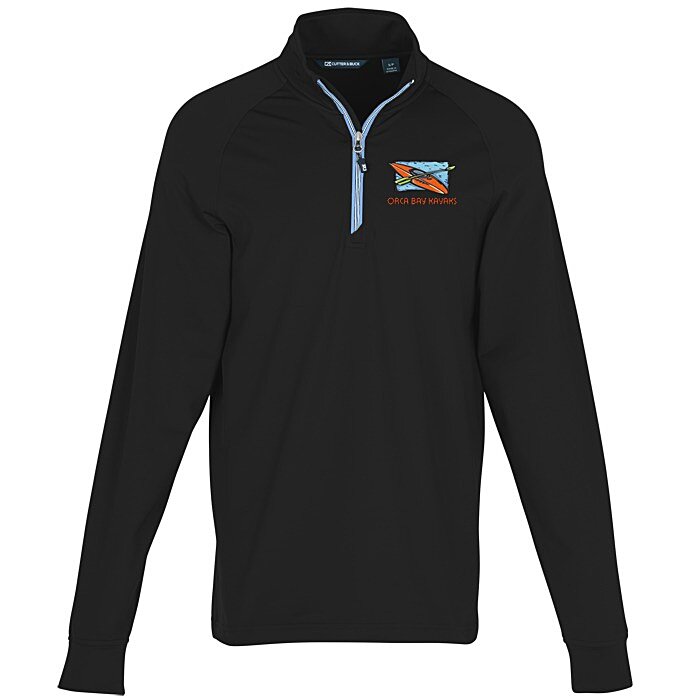 Custom Cutter & Buck Adapt Knit Stretch 1/4-Zip Pullover - Men's