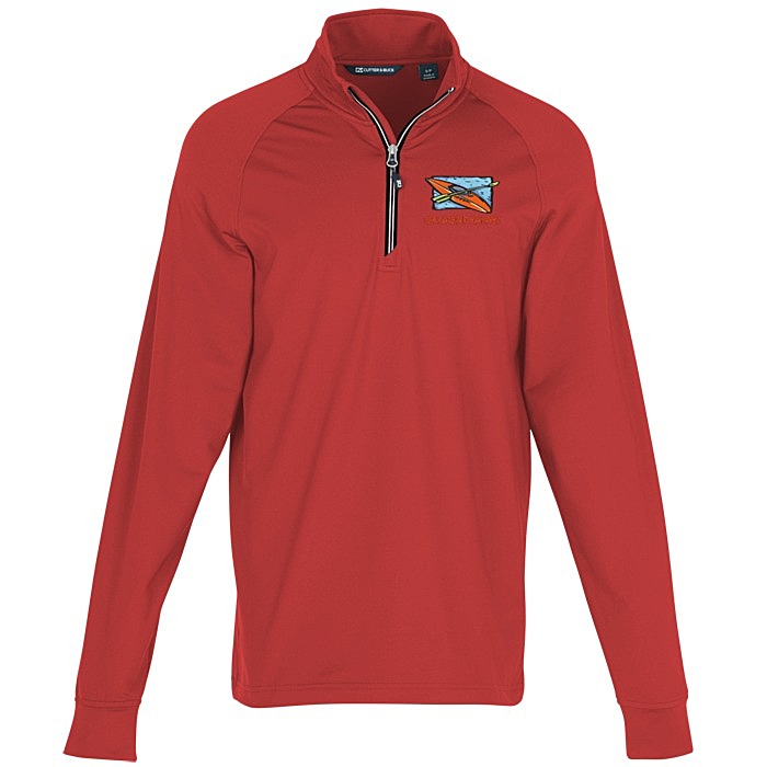 Custom Cutter & Buck Adapt Knit Stretch 1/4-Zip Pullover - Men's