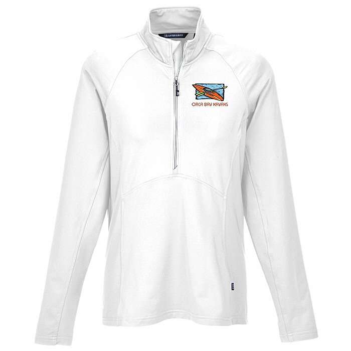 Custom Cutter & Buck Adapt Knit Stretch Half-Zip Pullover - Ladies'