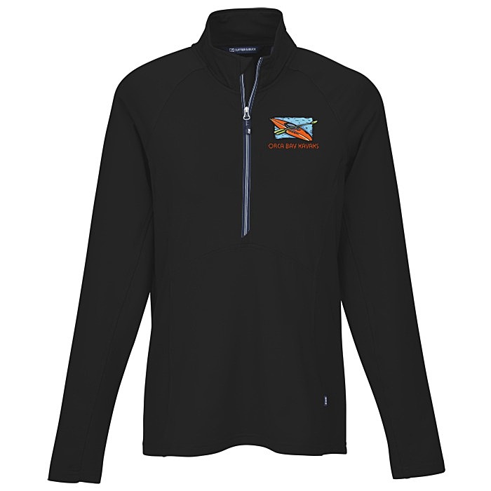 Custom Cutter & Buck Adapt Knit Stretch Half-Zip Pullover - Ladies'