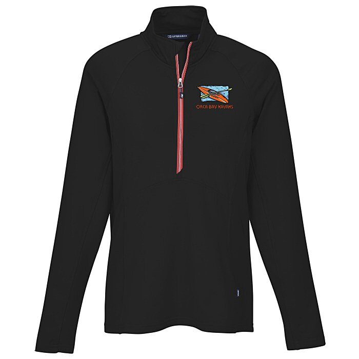 Custom Cutter & Buck Adapt Knit Stretch Half-Zip Pullover - Ladies'