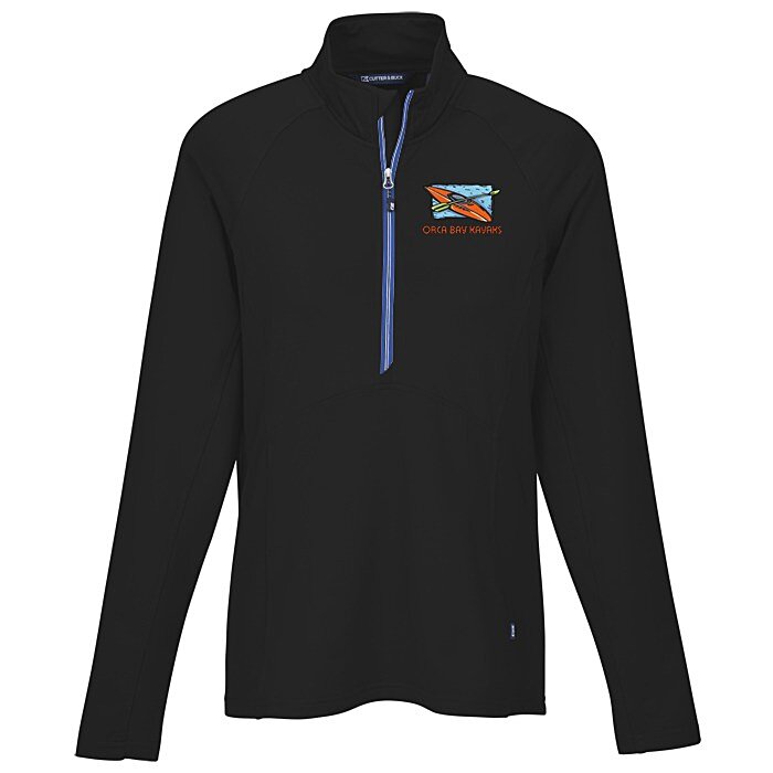 Custom Cutter & Buck Adapt Knit Stretch Half-Zip Pullover - Ladies'
