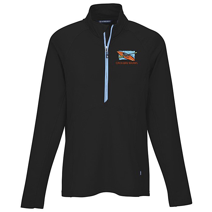Custom Cutter & Buck Adapt Knit Stretch Half-Zip Pullover - Ladies'