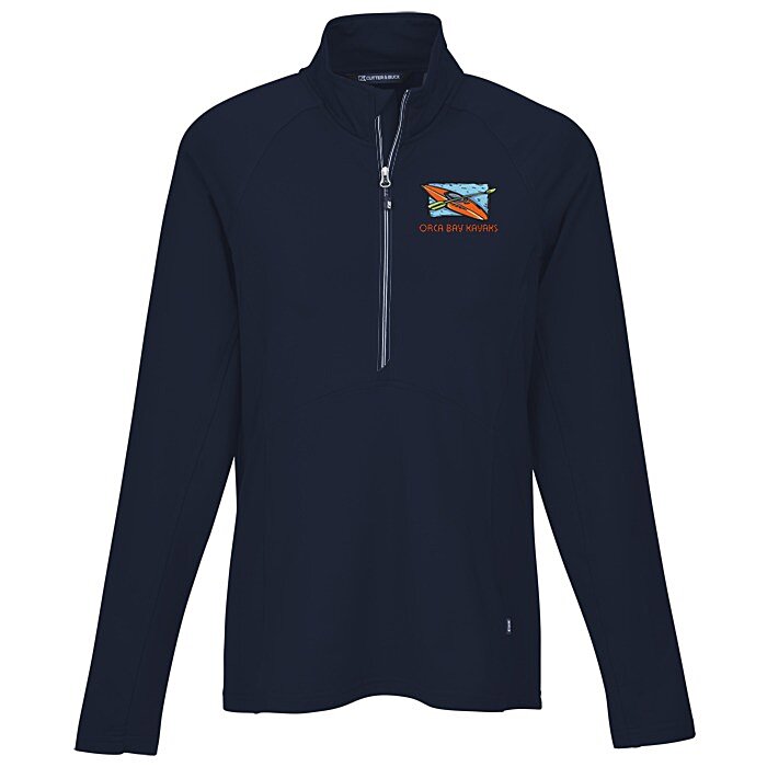 Custom Cutter & Buck Adapt Knit Stretch Half-Zip Pullover - Ladies'