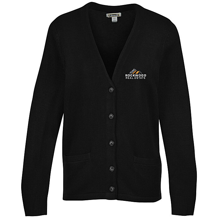 Custom Acrylic V-Neck Cardigan - Ladies'
