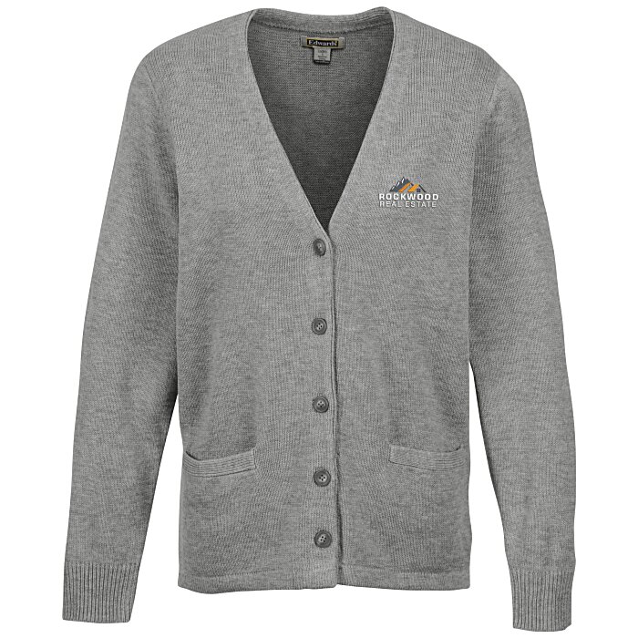 Custom Acrylic V-Neck Cardigan - Ladies'