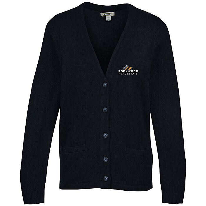 Custom Acrylic V-Neck Cardigan - Ladies'