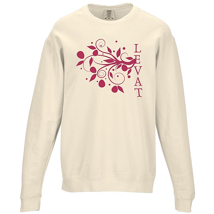 Custom Comfort Colors Garment-Dyed Lightweight Cotton Fleece Crewneck Sweatshirt
