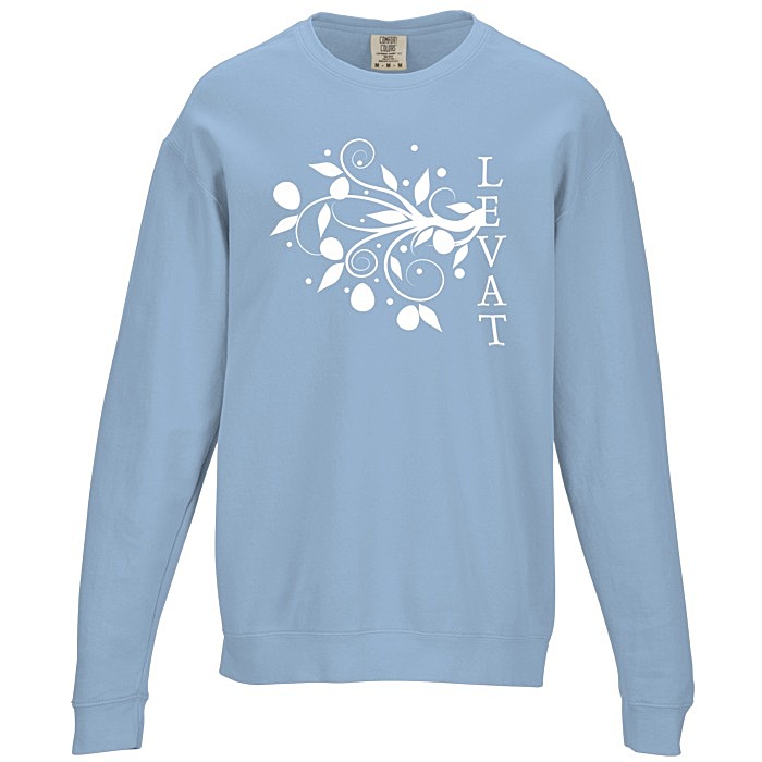 Custom Comfort Colors Garment-Dyed Lightweight Cotton Fleece Crewneck Sweatshirt