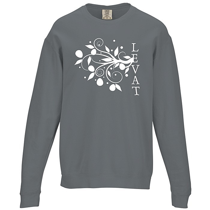 Custom Comfort Colors Garment-Dyed Lightweight Cotton Fleece Crewneck Sweatshirt