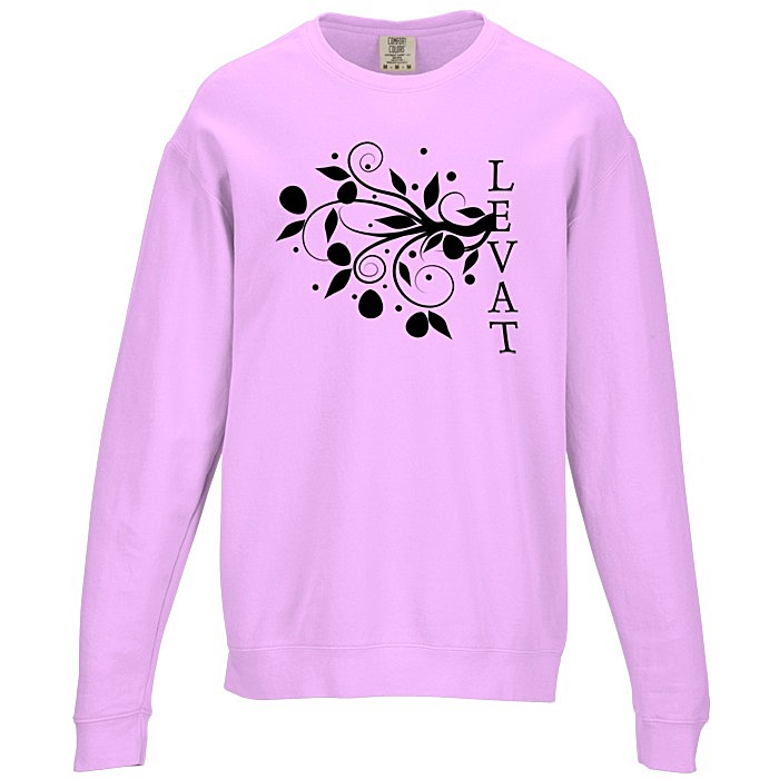 Custom Comfort Colors Garment-Dyed Lightweight Cotton Fleece Crewneck Sweatshirt