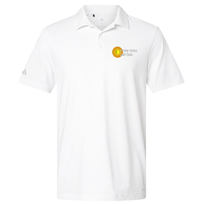 Custom adidas Textured Stripe Polo - Men's