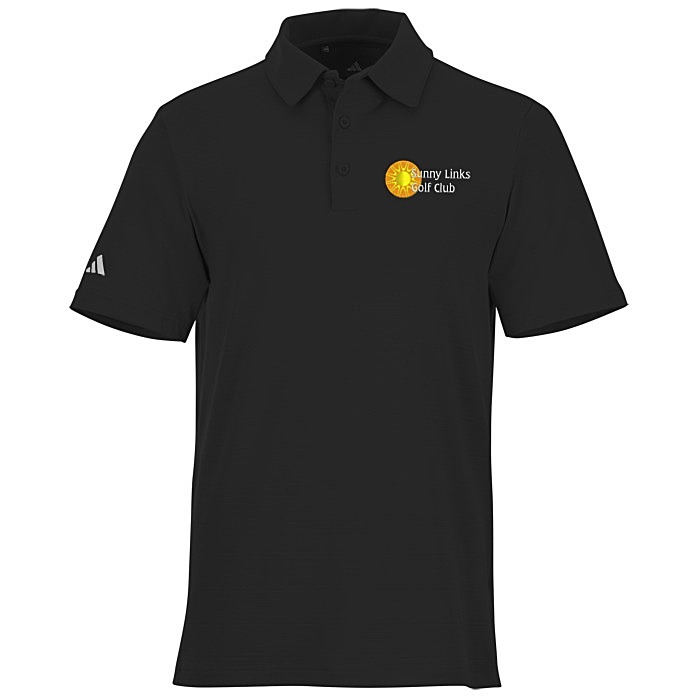 Custom adidas Textured Stripe Polo - Men's