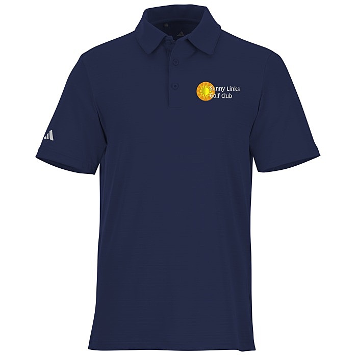 Custom adidas Textured Stripe Polo - Men's