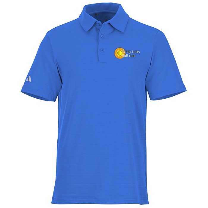 Custom adidas Textured Stripe Polo - Men's