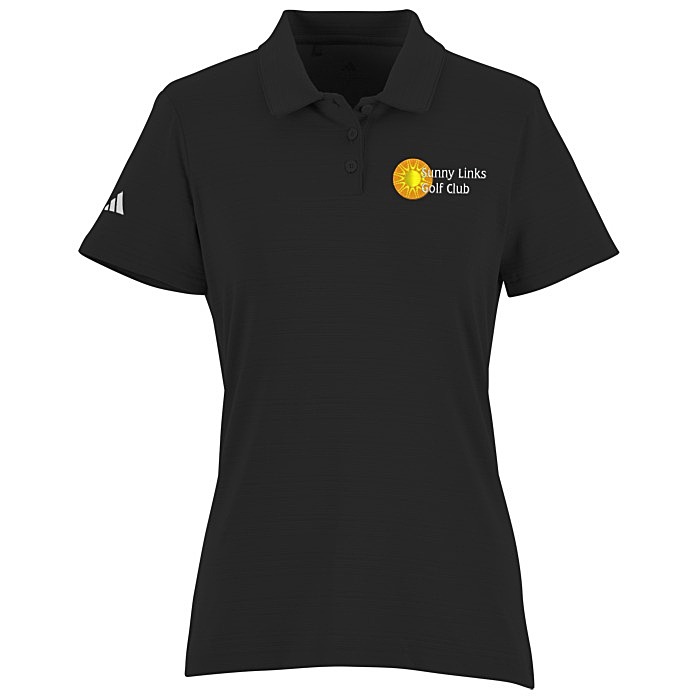 Custom adidas Textured Stripe Polo - Ladies'