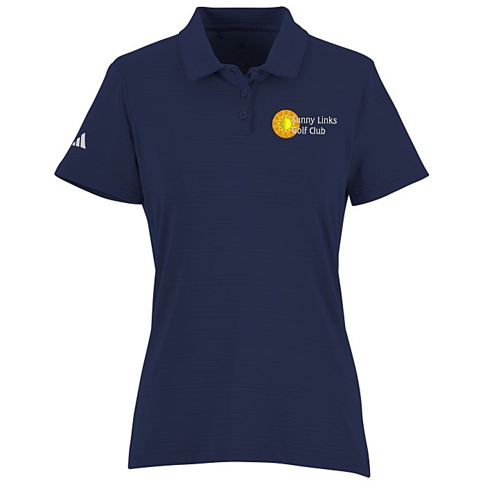 Custom adidas Textured Stripe Polo - Ladies'