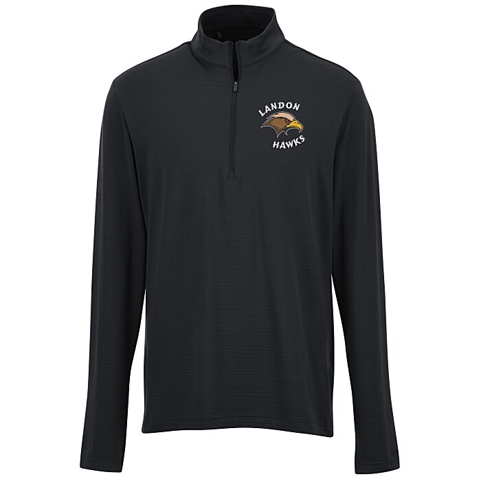 Custom adidas Textured Stripe 1/4-Zip Pullover - Men's