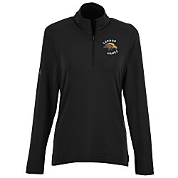 Custom adidas Textured Stripe 1/4-Zip Pullover - Ladies'