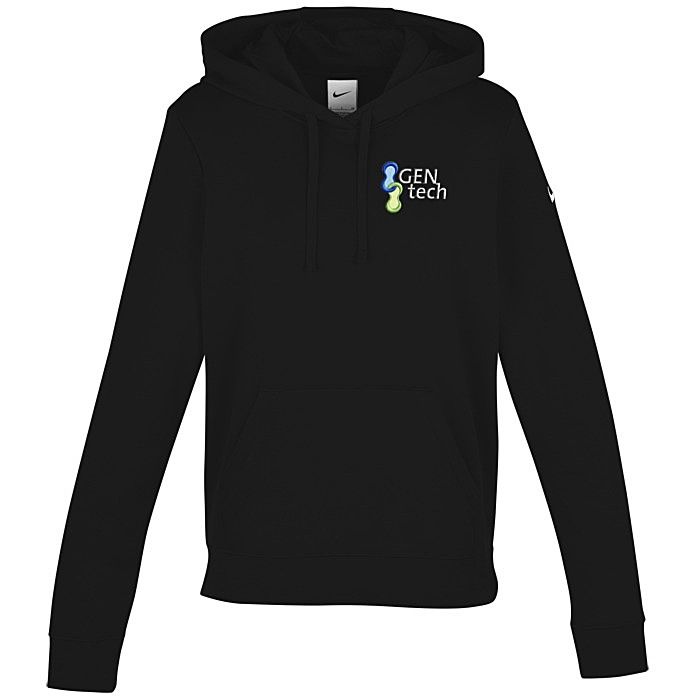 Custom Nike Club Fleece Sleeve Swoosh Pullover Hoodie - Ladies'