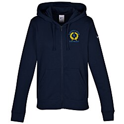 Custom Nike Club Fleece Sleeve Swoosh Full-Zip Hoodie - Ladies'