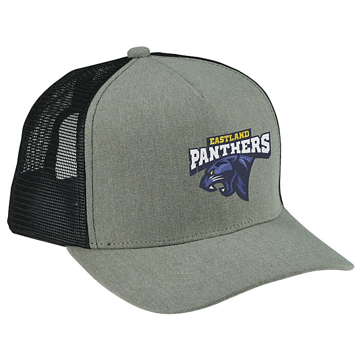 Custom Canvas Five Panel Trucker Cap - 24 hr