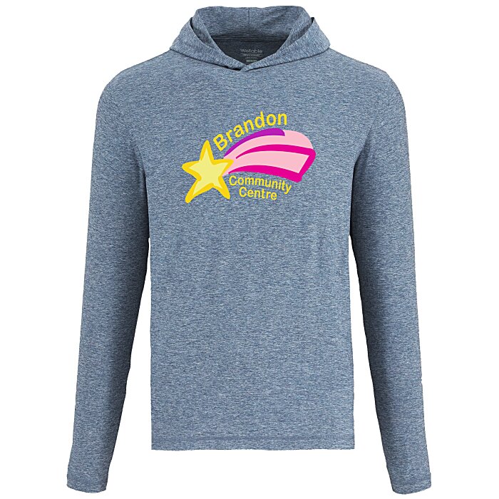 Custom Wellable Long Sleeve Hooded T-Shirt - Men\u0026#039;s