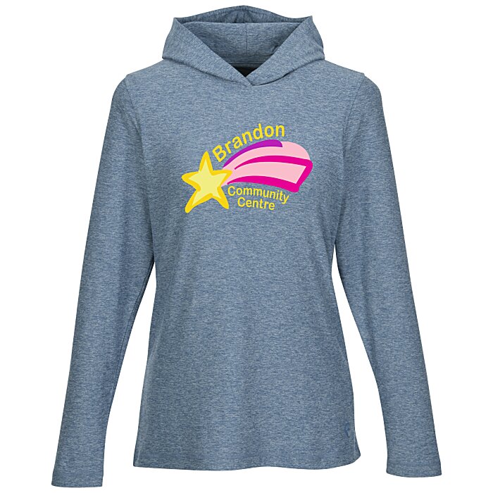 Custom Wellable Long Sleeve Hooded T-Shirt - Ladies\u0026#039;
