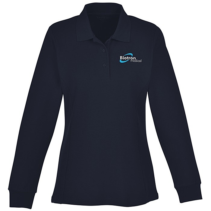 Custom Palo Cotton Pique Long Sleeve Polo - Ladies' - 24 hr