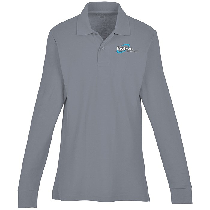 Custom Palo Cotton Pique Long Sleeve Polo - Men's - 24 hr