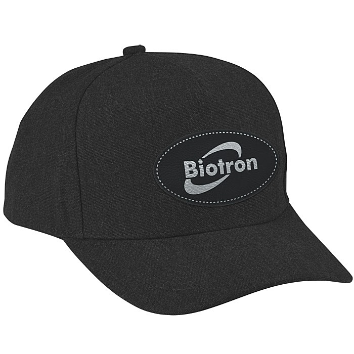 Custom Canvas Five Panel Snapback Cap - Laser Engraved Patch