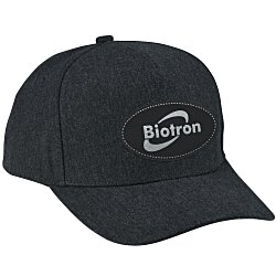 Custom Canvas Five Panel Snapback Cap - Laser Engraved Patch