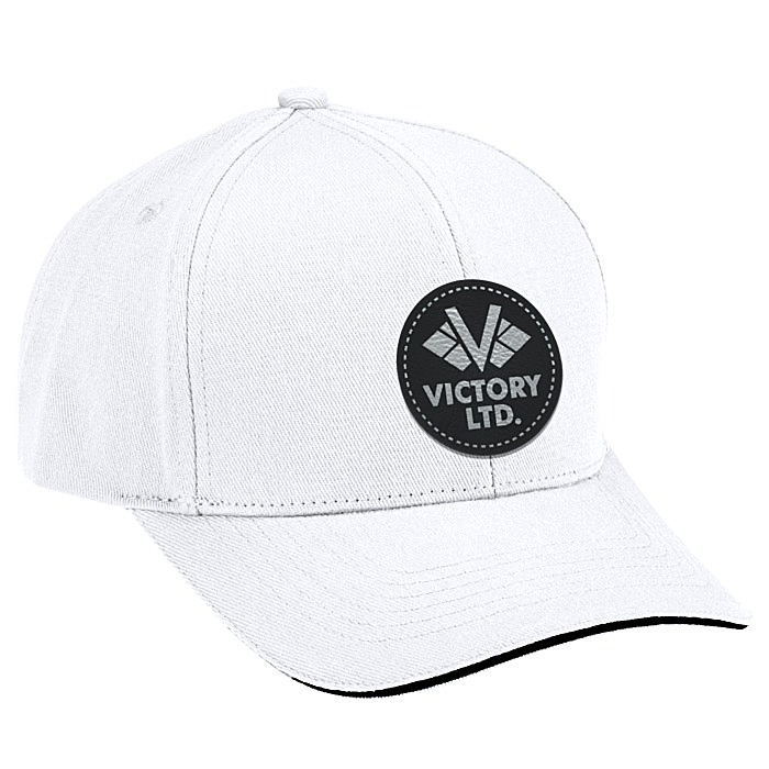Custom Split Peak Chino Twill Cap - Laser Engraved Patch