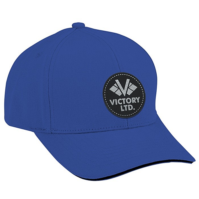 Custom Split Peak Chino Twill Cap - Laser Engraved Patch