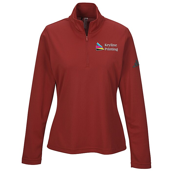 Custom adidas Performance Knit 1/4-Zip Pullover - Ladies'