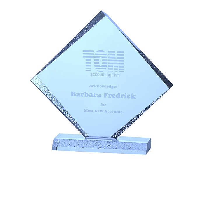 Custom Diamond Acrylic Award