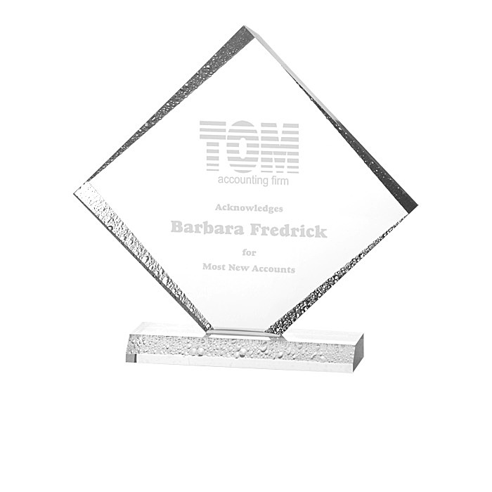 Custom Diamond Acrylic Award