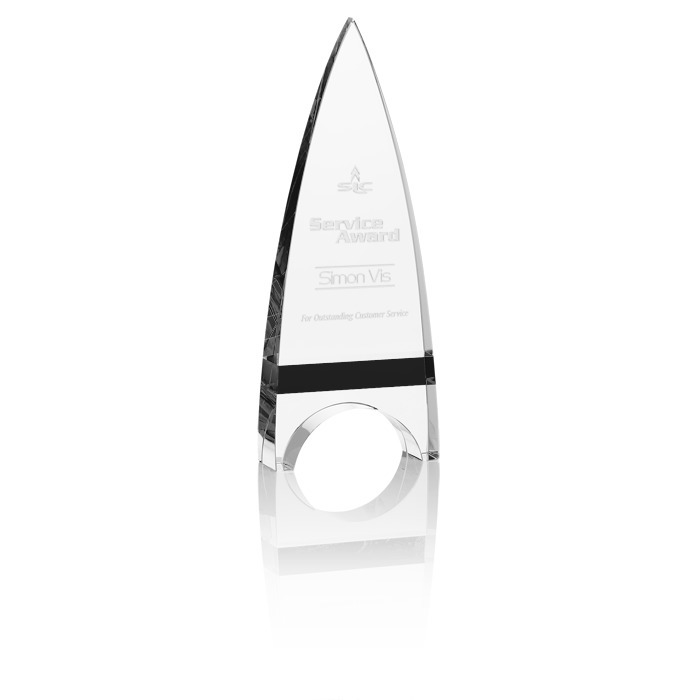 Custom Crystal Crest Award - 9 inches