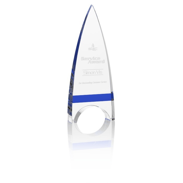Custom Crystal Crest Award - 9 inches