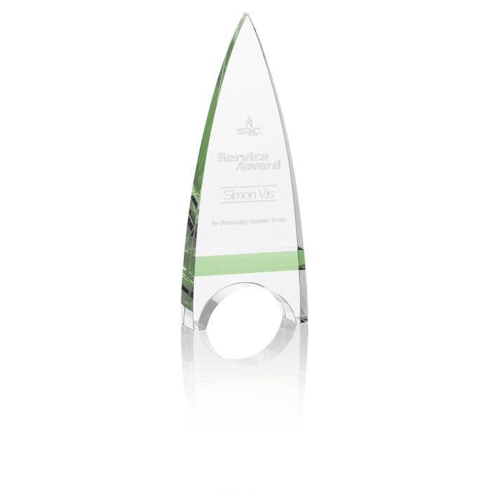 Custom Crystal Crest Award - 9 inches