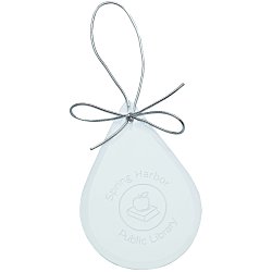 Custom Jade Crystal Ornament - Teardrop